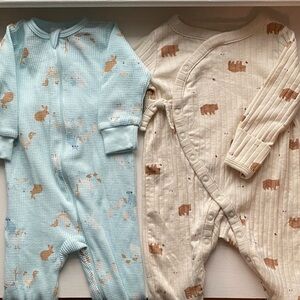 Animal Print Cozy Kids footies